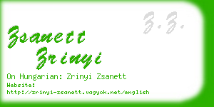 zsanett zrinyi business card